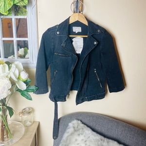 Current|Elliott Denim Moto Jacket